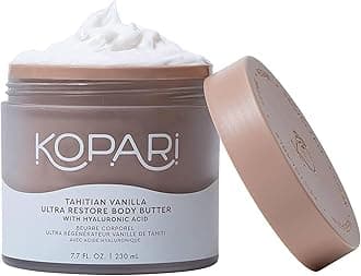 Kopari Ultra Restore Body Butter, Whipped Lightweight Formula, Hyaluronic Acid & Mango Butter, Deep Long-Lasting Moisture, Tahitian Vanilla 7.7 oz