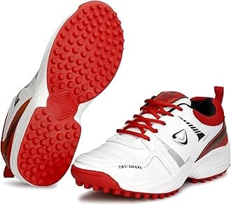 Lightweight Cricket Shoes for Men | Rubber Spikes | Water-Resistant | All-Round Performance Footwear for Outdoor and Field Sports