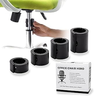 Salbree Office Chair Hero Fix Attaches Clamps to Large Cylinder Piston Stops Your Chairs from Sinking When Computer Hydraulic Lift Has No Gas Stop Replacement