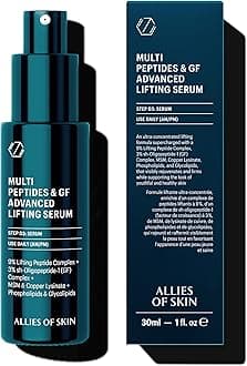 - Multi Peptides & Growth Factor Collagen Boosting Face Serum | Skin Tightening Anti-Aging Complex with 9% Peptides| Firms Sagging Skin & Visibly Reduces Wrinkles (1 oz)