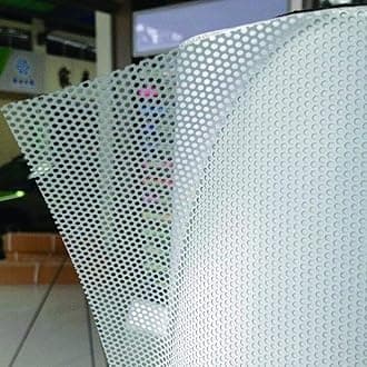 One-Way Perforated Vinyl Privacy Window Film Adhesive Glass Wrap Roll Window Film Perfect for Bathroom Livingroom and Office 24x48_Inch