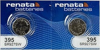 Renata 395 SR927SW Batteries - 1.55V Silver Oxide 395 Watch Battery (2 Count)