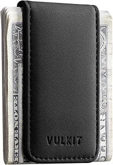 Magnetic Money Clip Leather Money Holder Minimalist Design Holds Up to 15 Cash