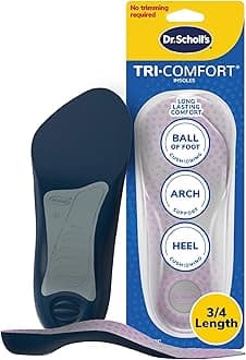 Dr. Scholl's Tri-Comfort Insoles, Women (Size 6-11), 1 Pair, 3/4 Length