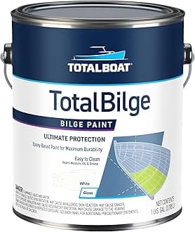 TotalBilge Epoxy Based Bilge Paint for Boat Bilges, Bulkheads, Engine Rooms and Locker Areas (White, Gallon)