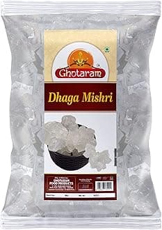 Ghotaram Rajawadi Mishri Dhaga Sugar Thread (Dhaga Mishri) Candy Thread|Dhaga Mishri|Pure Thread Crystal|Rock Sugar|Dhaga Mishri//Dhaga Misri//Kuja Mishri//Kooza Misri//Mishari-240g