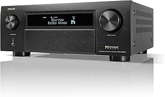 Denon AVR-X6800H 11.4 Channel AV Receiver - 140W/Channel, Wireless Streaming via Built-in HEOS, WiFi, & Bluetooth, Supports Dolby Vision, HLG, HDR10+, Dynamic HDR, & Dolby Atmos Height Virtualization