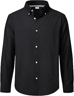 Boy's Long Sleeve Oxford Dress Shirts Solid Casual Button Down Collar Shirt Kids Formal Uniform Tops