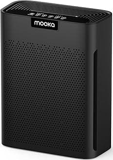 Air Purifiers for Home Large Room 2200 Ft² with Washable Filters, MOOKA H13 HEPA Filter Pet Air Purifier for Bedroom with Fragrance, Air Cleaner for Smoke Dust Pollen Pets Hair Odor, KJ190L Black