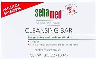 Soap-free Cleansing Bar For Sensitive Skin, 3.5-Ounce Boxes (Pack of 3)