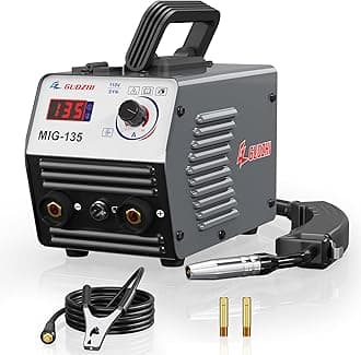 GZ GUOZHI MIG Welder 135A 110V Gasless Flux Core MIG Welding Machine IGBT Inverter Portable with Welding Gun