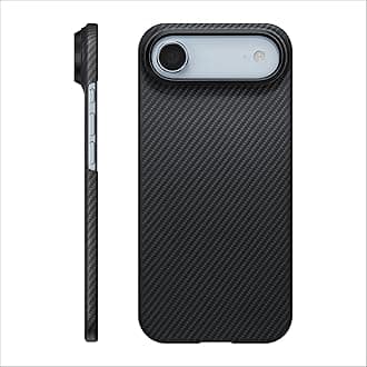 pitaka for iPhone Air Case 6.5", Compatible with MagSafe, Ultra-Slim Case with Caseless Touch Feeling, 600D Aramid Fiber Woven, Black/Grey(Twill)