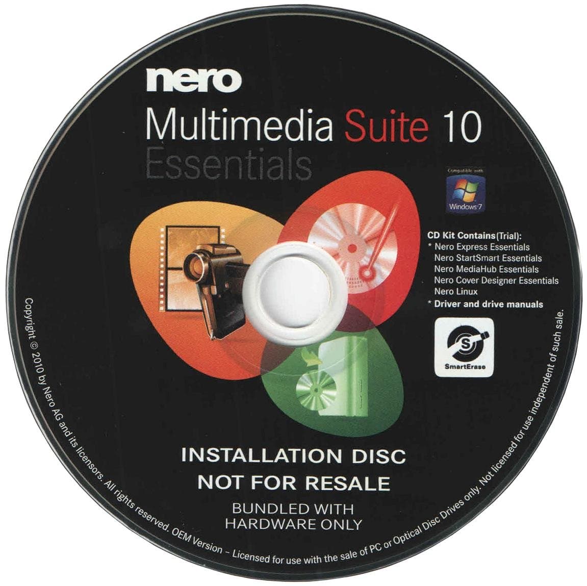 Nero 10 Essentials Multimedia Suite CD/DVD Burning Software (OEM Version)