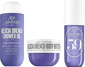 Deeply Moisturizing Nighttime Body Care Routine for Dry Skin - Delicia Drench Shower Oil, Delicia Drench Body Butter, & Vanilla Cheirosa 59 Perfume Mist