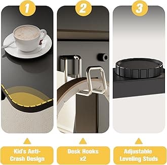 ERGOMAKER Electric Height Adjustable Standing Desk 170x60cm (66.9"x23.6"), Sit Stand Desk with Splicing Top for Home Office (Black Frame, Black Desktop)