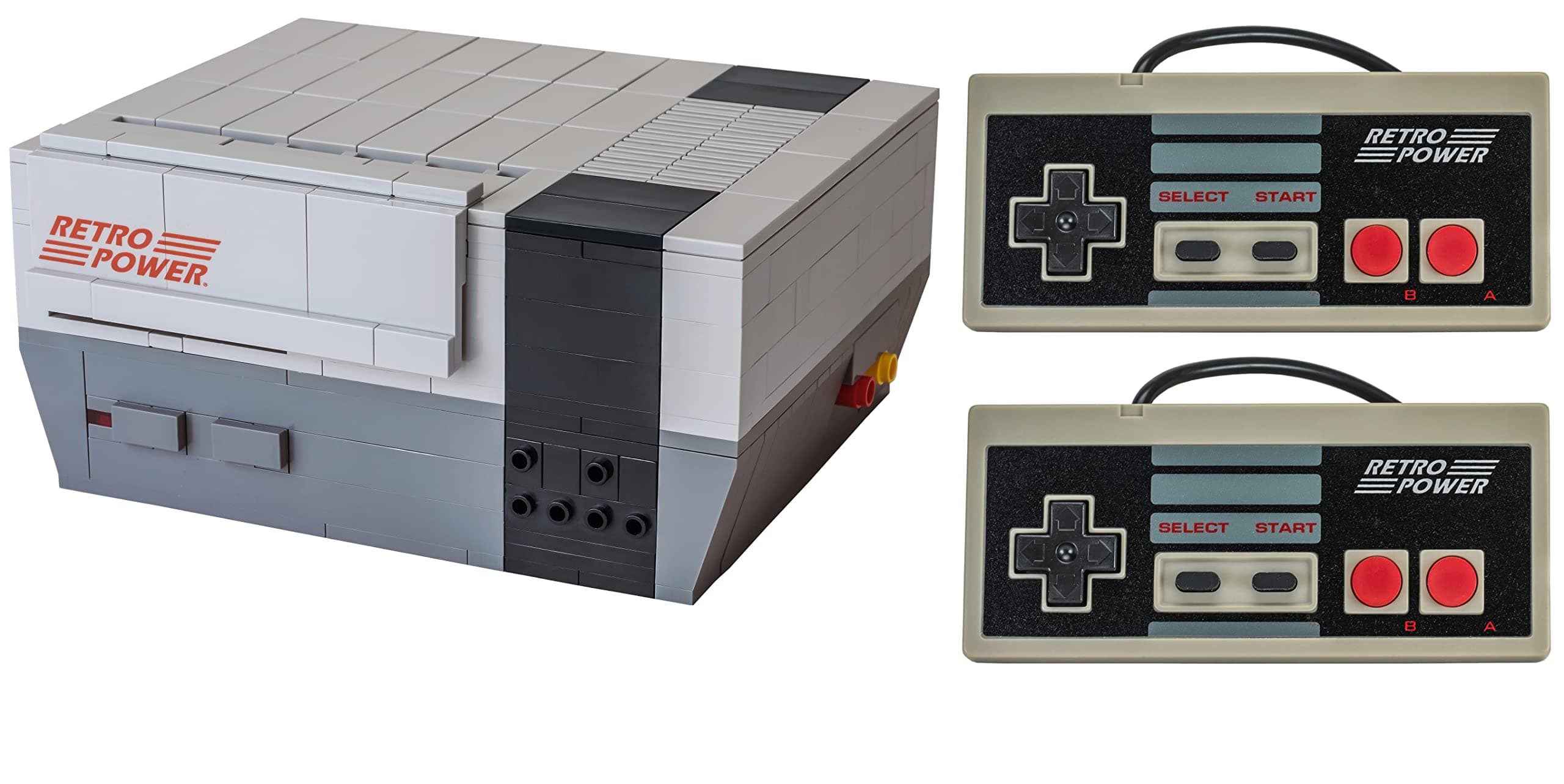 NES Retro Brick Raspberry Pi 4B, 3B, 3B+, 2B Case (307 Bricks), RetroPie with 2X NES Controllers