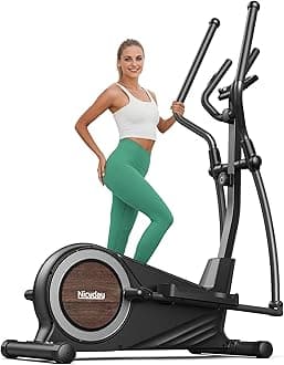 Elliptical Exercise Machine, Elliptical Machine for Home, Magnetic Elliptical Trainer with 15.5IN-19IN Stride, 16 Resistance Levels, 400LBS Loading Capacity, Support Kinomap APP
