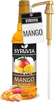 Mango Syrup, Flavored Syrup for Drinks, Cocktails, Lemonades, Iced Teas, and Desserts – 25.4 fl oz, With Pump