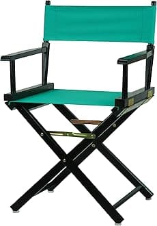 Casual Home 18" Black Frame-Teal Canvas Director Chair, Classic Height