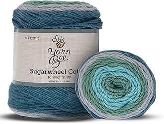 Yarn Bee 3 - Light Yarn for Crocheting & Knitting – Soft Yarn Skein – 335 Yards of Cotton Yarn for Crocheting Blankets, Hats, & More – Craft Supplies for Handcrafting, Forever Fruity