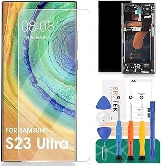 Incell for Samsung S23 Ultra LCD Screen Replacement for Samsung Galaxy S23 Ultra 5g LCD Display for Galaxy SM-S918 Touch Screen Assembly Repair Kits with Frame (Phantom Black)
