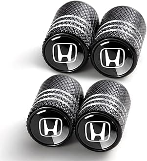 Tire Valve Stem Cap Cover for Honda Belt O-Ring Seal Corrosion Resistant,Tire Valve Stem Air Cap 4 Pack Black…