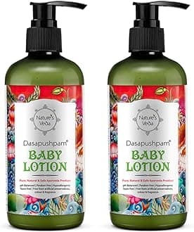 Nature's Veda Baby Lotion | PH Balanced & Hypoallergenic for Gentle, Nourishing Skin Care | | Pure & Paraben-Free Skincare Formula | 300 ML (Pack 2)
