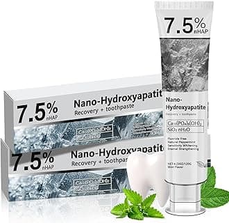 Hydroxyapatite Toothpaste for Advanced Enamel Protection & Tooth Strengthening, Fluoride-Free Fluoride-Free Formula with Gentle Mint, Fresh Breath, Reduce Tooth Sensitivity 2pcs