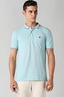 Men's Cotton Solid Regular Fit Collar Polo T-Shirt