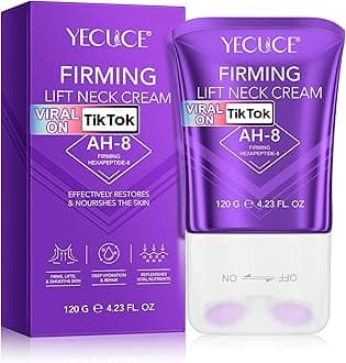 AH-8 Firming Neck Cream for Crepey Skin Body Care Comfort, Neck Firming Cream with Roller, Moisturizing Tightening Lotions Cosmetic Skin Care Skin Repair for Women