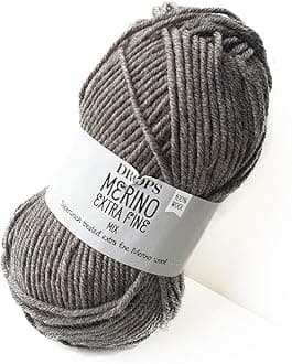 Superwash 100% Merino Wool Yarn for Knitting and Crocheting, 3 or Light, DK, Leight Worsted Weight, Drops Merino Extra Fine, 1.8 oz 115 Yards per Ball (06 Brown)