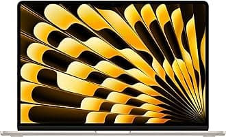 2024 MacBook Air 15-inch Laptop with M3 chip: Built for Apple Intelligence, 15.3-inch Liquid Retina Display, 16GB Unified Memory, 512GB SSD Storage, Backlit Keyboard, Touch ID; Starlight