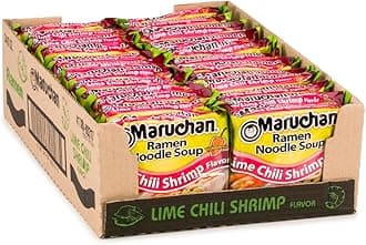 Maruchan Ramen Lime Chili Shrimp Flavor, 3.0 Oz, Pack of 24
