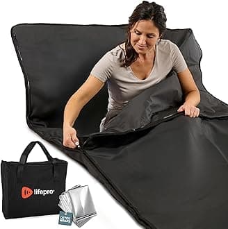 LifePro Infrared Sauna Blanket For Relaxation, Detoxification & Rejuvenation | Infrared Therapy Portable Home Sauna | 25–80°c Adjustable Range With Handheld Controller & Storage Bag | Weight Loss
