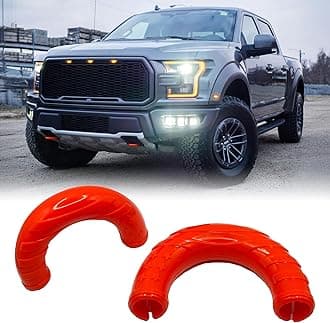 Red Tow Hook Covers for Ford F150 2004-2024 Toyota Tundra Accessories 2017-2021 Bronco Base/Big Bend/Exterior Benches 2021-2024