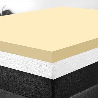 Orthopaedic Memory Foam Mattress Topper - Standard UK Sizes 1" 2" 3" 4", Various Thicknesses/Depths Available, Soft & Comfortable, Memory Foam Durable (4" Double, 190 x 137 x 10cm)