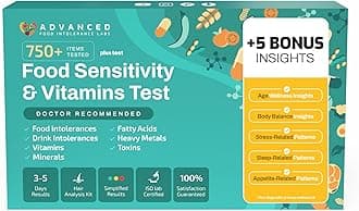 AFIL Upgraded 750+ Foods, Drinks, Vitamins, at-Home Wellness Test Kit, Trusted Hair Analysis for Adults & Kids, at-Home Health Non-Invasive, Gluten Wellness Insights
