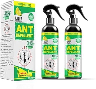 Home-Secure Ant Repellent Spray 220 ml, natural herbal repellent spray made with plant oils | Safe for pets, babies, skin | Chemical Free, eco-Friendly (Pack of 2)