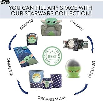 IDEA NUOVA Star Wars, The Mandalorian Pop Up Hamper Featuring The Child with Durable Carry Handles, 24" H x 23" W X 2" CM