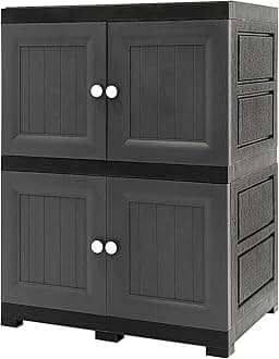 Multi-Purpose Storage Unit, Storage Unit, Cupboard, Extra Large Compartment Cabinet, In Modern Grey
