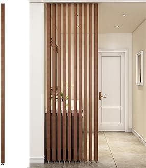 Wall Partition Room Divider Floor to Ceiling Wooden Slats - Screen Partition Post Living Room Simple Modern Entrance Restaurant Office Hollow Decor Column ( Color : Wood 1Pc , Size : 170cm/67in/5.57ft