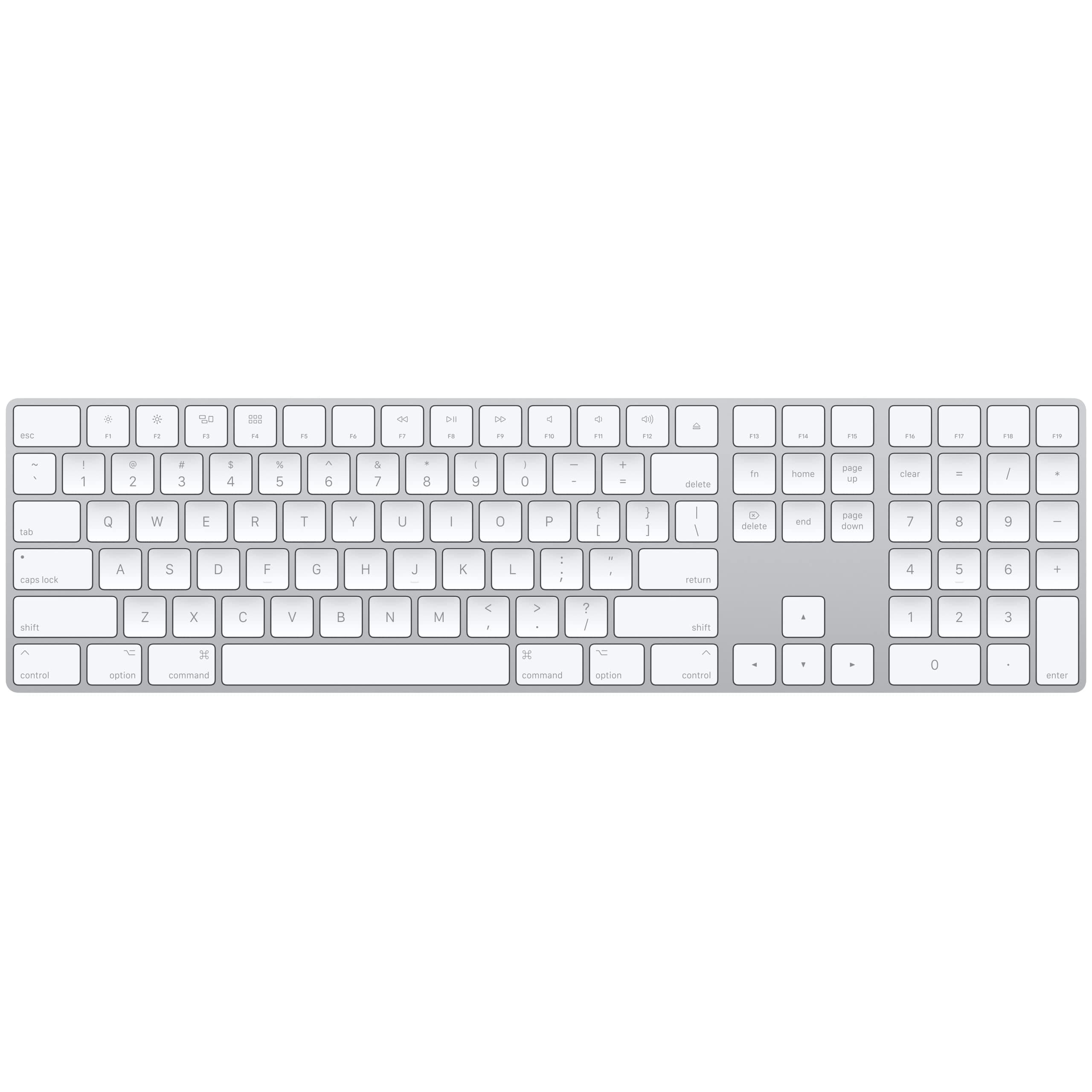 Apple Magic Keyboard with Numeric Keypad: Wireless, Bluetooth, Rechargeable. Works with Mac, iPad, or iPhone; US English - White
