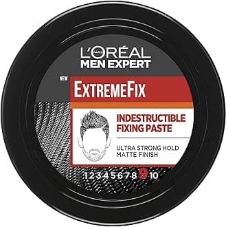 L'ORÉAL Paris Men Expert Hair Style Paste, Extreme Fix Extra Strong Hold Hair Product Invincible Paste