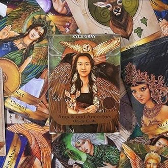 AYME Tarot Cards 55 Pieces Angels And Ancestors Oracle Tarot Card Game Decks Tarot Deck Fortune Telling Game Tools For Adults (Style 23)