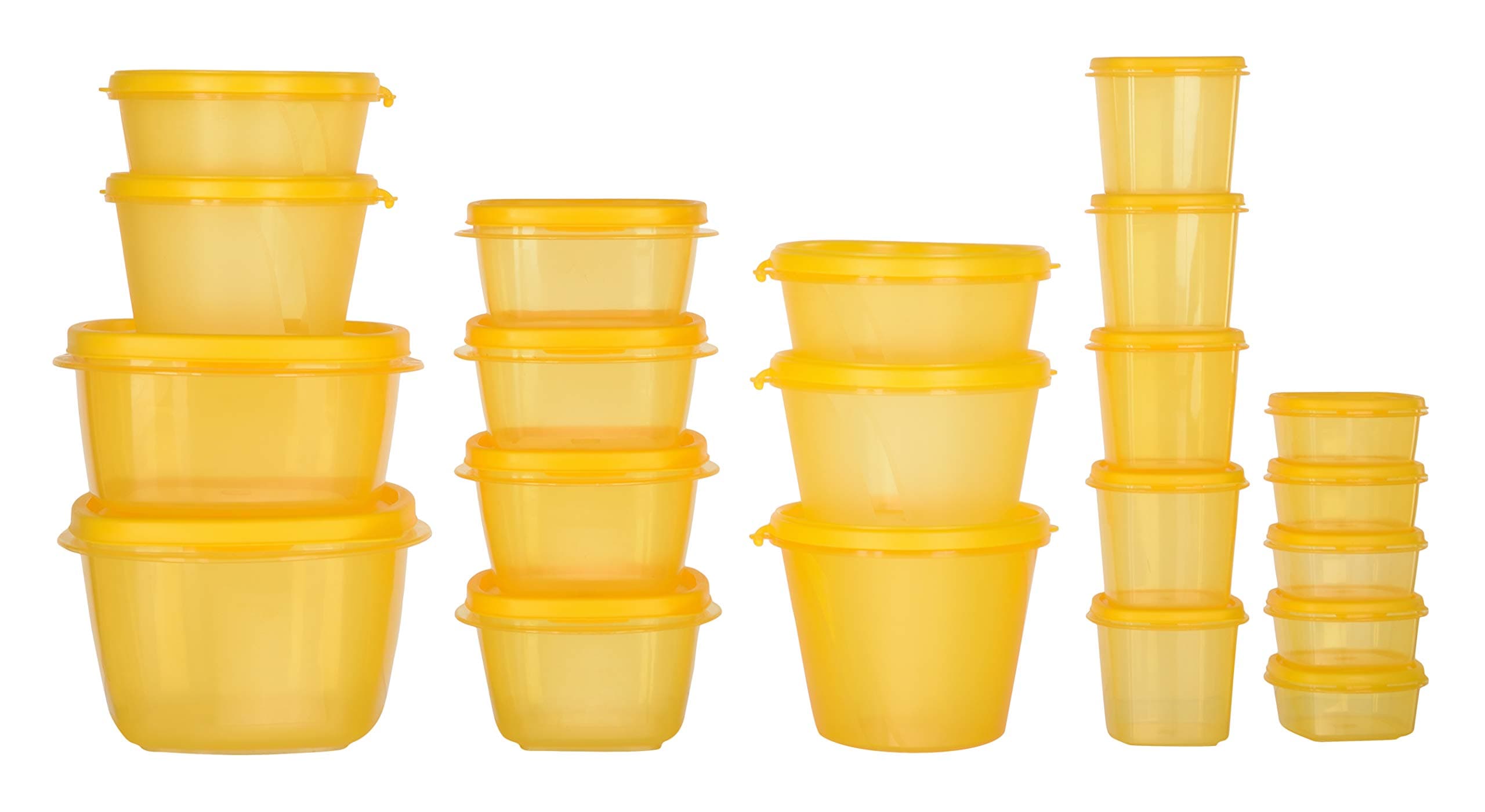 SIMPARTE Plastic Container- 21 Pieces, Yellow