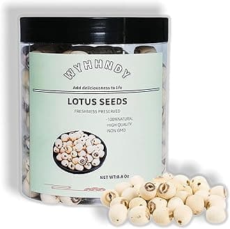 Dried Lotus Seeds 8.8 oz Peeled and Dried White Raw Snack | Perfect for Desserts, Teas, Soups and Porridges White Lotus Seeds