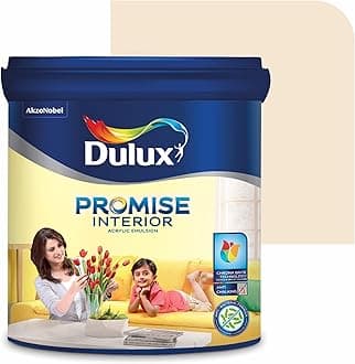 Dulux Promise Interior Emulsion Paint (1L, French Cream) | Brighter & Longer-Lasting Colors | Rich Finish | Chroma Brite Technology | Anti-Chalk | Water-Based Acrylic Paint
