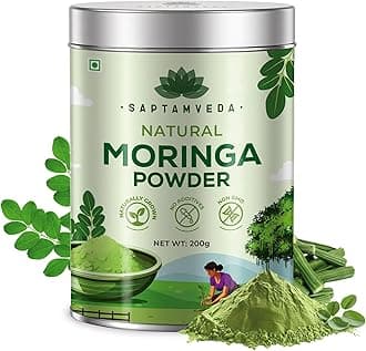Saptamveda Organic Cultivated Elite Moringa Drumstick Powder 200g Tin | Superfood for Immunity, Skin & Hair Care | Herbal Supplement