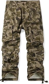 Ochenta Men's Multi Pockets Military Cargo Pants