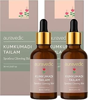 Auravedic Kumkumadi Tailam For Face For Glowing Skin 30 ml Pack of 2 Kumkumadi Oil Dark Spot Corrector Glow Serum For Women Men